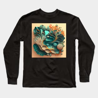 Nature-Inspired Organic Shape Long Sleeve T-Shirt